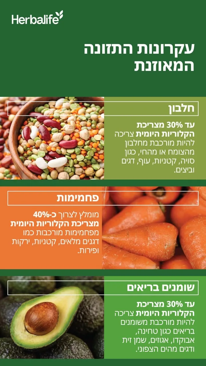 עקרונות התזונה המאוזנת